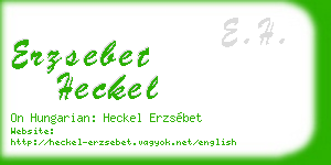 erzsebet heckel business card